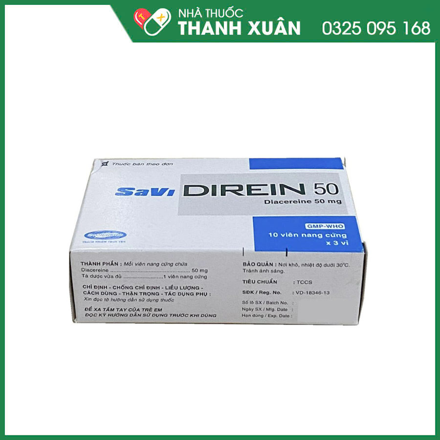 Savi Direin 50 thuốc điều trị thoái hóa khớp, viêm xương khớp